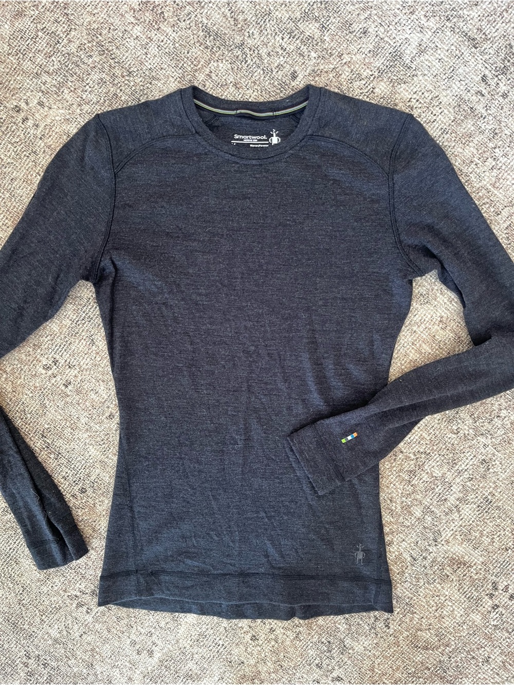 Smartwool Dark Charcoal Crewneck Merino Long Sleeve M